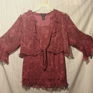 Lane Bryant blouse with faux jacket sz 20